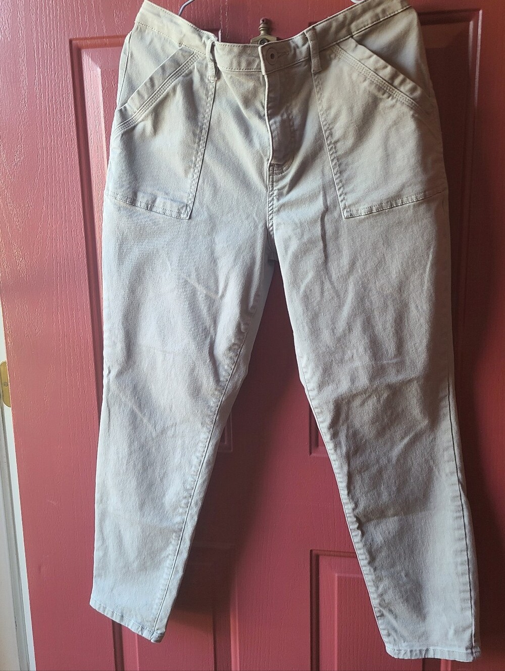 Banana Republic Gray Utility Chino Pants, Women's Size 12